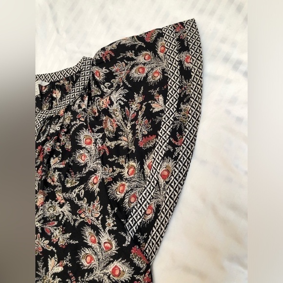 Joie Laurina Floral Red White Red Flutter Short Sleeve Top V-Neck Shirt Small - Picture 15 of 16